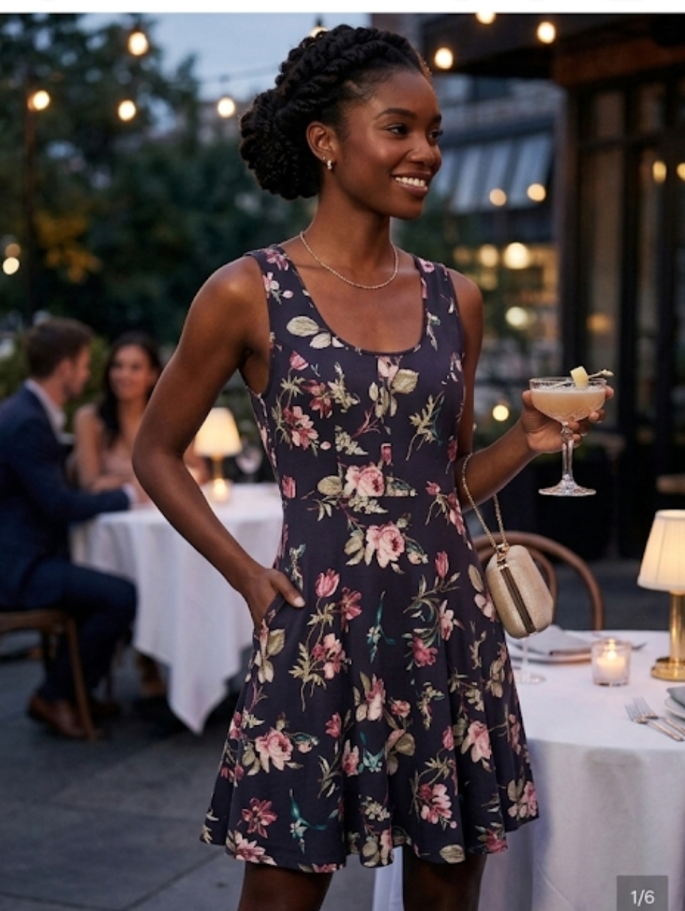 Free People Blue Pink Sundress Sleeveless Mini